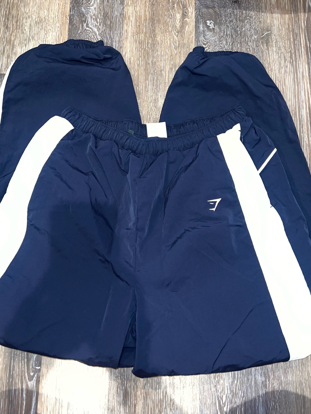 Gymshark Navy & White Track Pants
